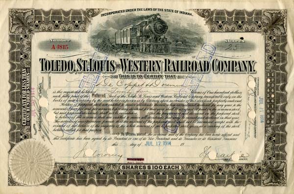 Toledo, St. Louis and Western Railroad Co.